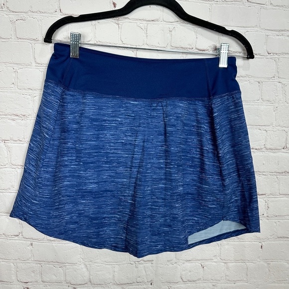 Zelos Tennis‎ Skort Skirt Elastic Stretch Waist Tiered Striped Blue Size M, GUC - Picture 1 of 5